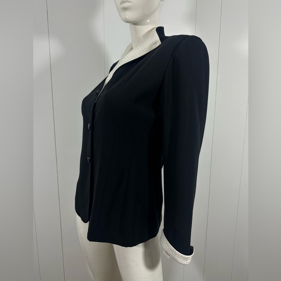 NEW Talbots Blazer Sz 6 Collared Black Suit Tailored Career Classic Preppy - Picture 7 of 13